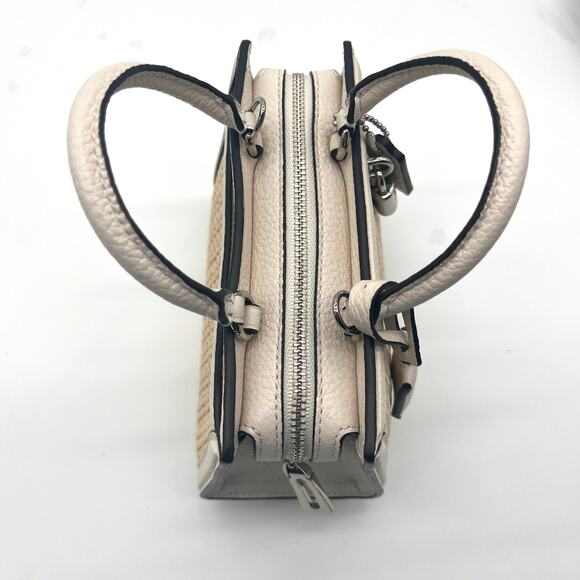 COACH NWOT Micro Zoe with Lock & Key, Woven Straw Bag - Picture 12 of 14